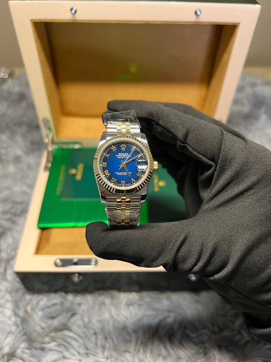 Rolex Datejust 31 mm Mavi Kadran Jubile Kordon Bayan Kol Saati