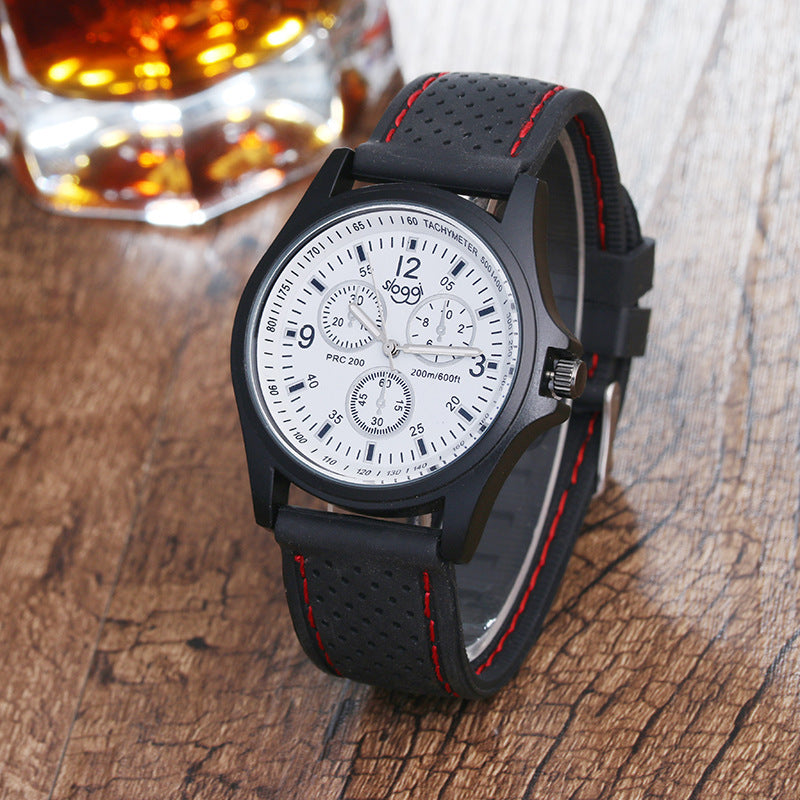 New men and women silica gel quartz watch Sloggi black and white sports watches for men