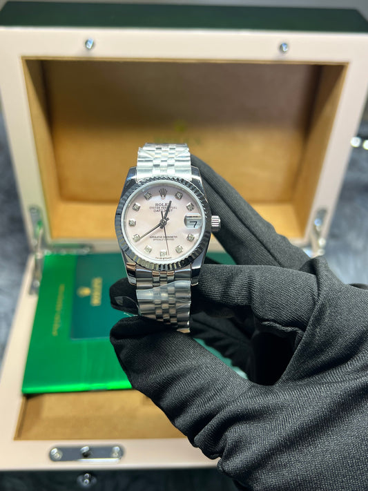 Rolex Datejust 31MM açık pembe Kadran Replika Bayan Kol Saati