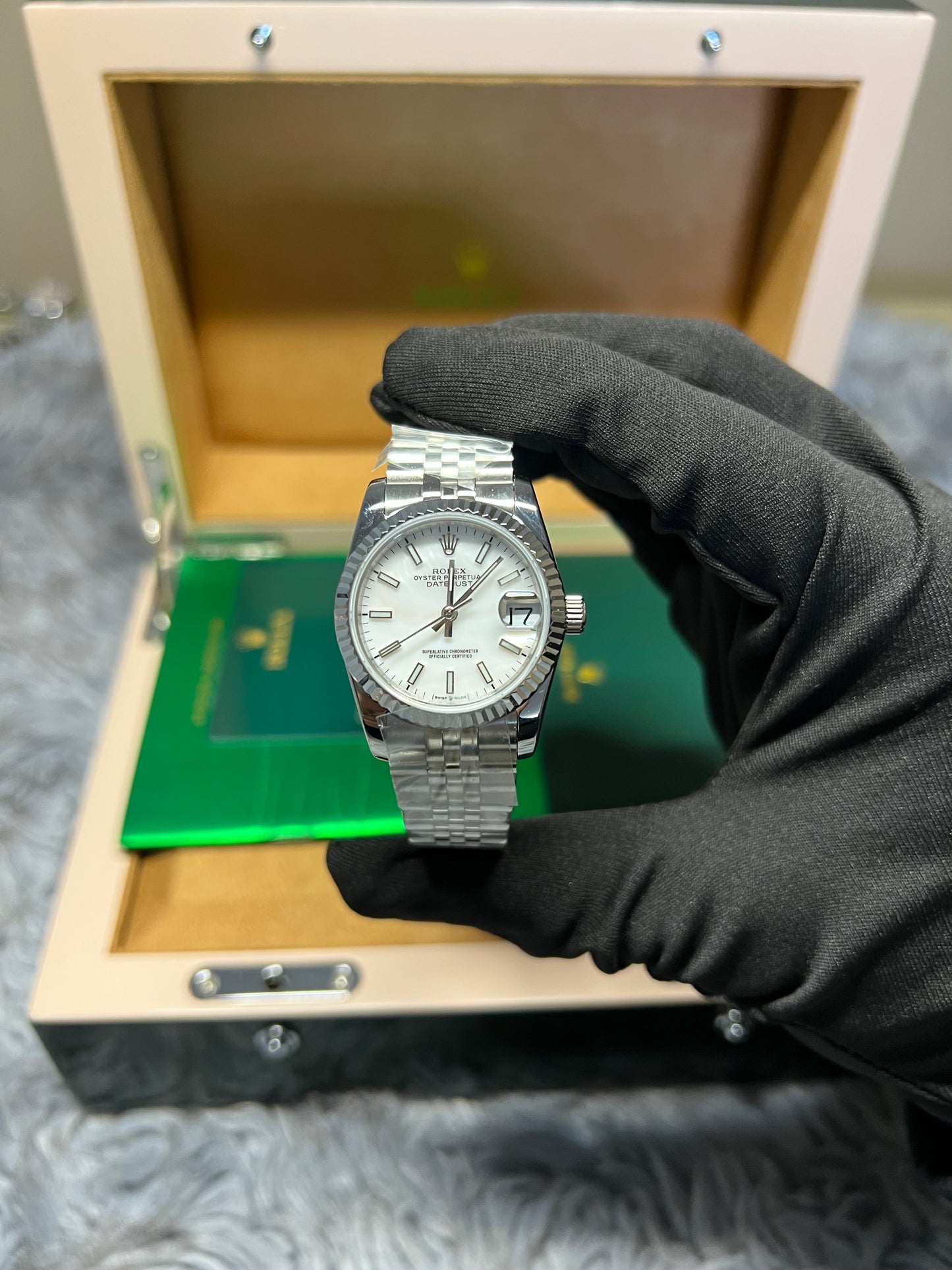 Rolex Datejust 31MM Beyaz Kadran Replika Bayan Kol Saati